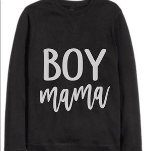 Boy mama crew neck